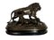 Naturalistische Skulptur, 1890er, Metall auf Holzsockel 6