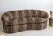 Sofá curvado vintage grande con estampado de leopardo, años 80, Imagen 10