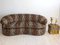 Sofá curvado vintage grande con estampado de leopardo, años 80, Imagen 9