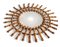 Mid-Century French Riviera Bamboo and Rattan Sunburst Mirror, France, 1950s, Image 6