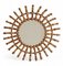 Mid-Century French Riviera Bamboo and Rattan Sunburst Mirror, France, 1950s, Image 1
