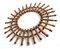 Mid-Century French Riviera Bamboo and Rattan Sunburst Mirror, France, 1950s, Image 4