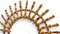 Mid-Century French Riviera Spiegel aus Bambus & Rattan Sunburst, Frankreich, 1950er 8