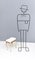 Vintage White Plastic Seat Ottoman with Cast Brass Legs, 1950s 2