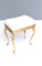 Vintage White Plastic Seat Ottoman with Cast Brass Legs, 1950s 7