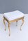 Vintage White Plastic Seat Ottoman with Cast Brass Legs, 1950s 6