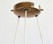 Opaline Glass and Brass Chandelier from Stilnovo, Italy, 1950s, Image 6