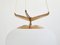 Opaline Glass and Brass Chandelier from Stilnovo, Italy, 1950s, Image 7
