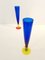 Blaue Murano Glas Flöten von Bisazza & Rotella, 2000, 2er Set 10