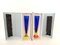 Blaue Murano Glas Flöten von Bisazza & Rotella, 2000, 2er Set 11