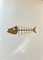 Vintage Brass Fish Skeleton Key Hanger in the style of Walter Bosse, 1960s, Image 3