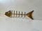 Vintage Brass Fish Skeleton Key Hanger in the style of Walter Bosse, 1960s, Image 1