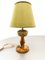 Onyx Tischlampe mit Stoff Lampenschirm 1