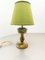 Onyx Tischlampe mit Stoff Lampenschirm 14