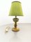 Onyx Tischlampe mit Stoff Lampenschirm 10
