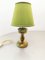 Onyx Tischlampe mit Stoff Lampenschirm 15