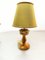Onyx Tischlampe mit Stoff Lampenschirm 29