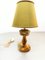 Onyx Tischlampe mit Stoff Lampenschirm 30