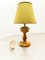 Onyx Tischlampe mit Stoff Lampenschirm 7