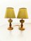 Onyx Tischlampe mit Stoff Lampenschirm 24
