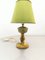 Onyx Tischlampe mit Stoff Lampenschirm 11