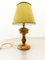 Onyx Tischlampe mit Stoff Lampenschirm 12