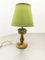 Onyx Tischlampe mit Stoff Lampenschirm 16