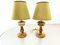 Onyx Tischlampe mit Stoff Lampenschirm 25