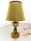 Onyx Tischlampe mit Stoff Lampenschirm 22