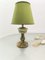 Onyx Tischlampe mit Stoff Lampenschirm 3
