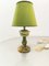 Onyx Tischlampe mit Stoff Lampenschirm 11