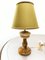 Onyx Tischlampe mit Stoff Lampenschirm 1