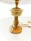 Onyx Tischlampe mit Stoff Lampenschirm 8