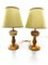 Onyx Tischlampe mit Stoff Lampenschirm 5
