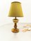 Onyx Tischlampe mit Stoff Lampenschirm 9
