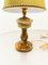 Onyx Tischlampe mit Stoff Lampenschirm 10