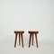 Mesa de centro francesa modernista y taburetes de Charlotte Perriand, años 50. Juego de 7, Imagen 8
