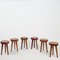 Mesa de centro francesa modernista y taburetes de Charlotte Perriand, años 50. Juego de 7, Imagen 7