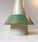 Lampe à Suspension Striée Moderniste de Voss, Danrmark, 1950s 4
