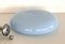 Italian Art Deco Wood Pendant Light with Sky-Blue Glass Shade, 1930s, Image 9