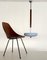 Italian Art Deco Wood Pendant Light with Sky-Blue Glass Shade, 1930s, Image 2