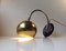 Danish Hybrid Table or Wall Lamp with Brass Globe from Lyfa, 1950s 2