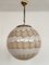 Mid-Century Italian Murano Glass Globe Pendant with Golden Details, 1970s, Image 7