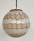 Mid-Century Italian Murano Glass Globe Pendant with Golden Details, 1970s, Image 8