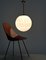 Mid-Century Italian Murano Glass Globe Pendant with Golden Details, 1970s, Image 5