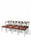 Chaises de Salle à Manger en Acier attribuées à Maison Jansen, France, 1970s, Set de 8 1
