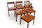 Set of Vintage Danish Chair in Teak and Leather by Johannes Nørgaard, 1960s 3