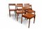 Set of Vintage Danish Chair in Teak and Leather by Johannes Nørgaard, 1960s 1