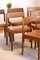 Set of Vintage Danish Chair in Teak and Leather by Johannes Nørgaard, 1960s 4