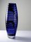 Vase Haut Vintage Coquillage Violet et Bleu en Verre de Murano de Cenedese 1